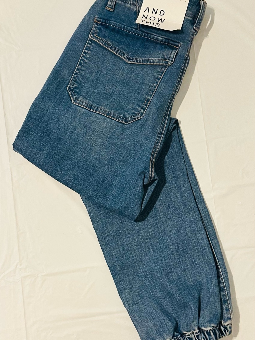 And Now This Women's Cropped Blue Denim Jogger Jeans 27/6